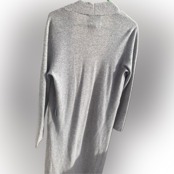 Cynthia Rowley Cardigan 100% 2 Ply Cashmere Women’s Medium Open Length 55” Grey - Picture 5 of 5